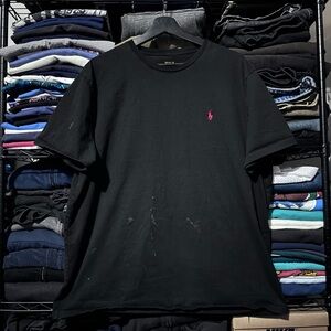 Polo by Ralph Lauren Black Tee with Pink Logo
